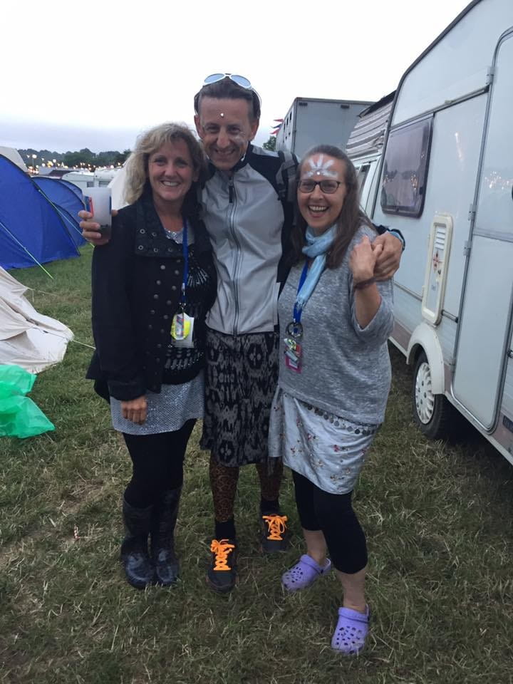 MTI tutors rocking backstage massage at Glastonbury