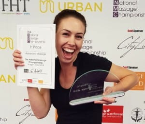 Kate Browne, National Massage Champion